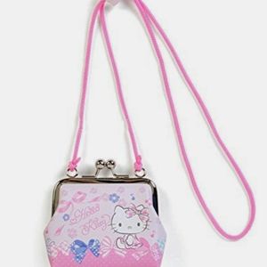 Hello Kitty Small Kiss Lock Coin Purse With Rope